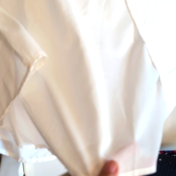 Cottonwood White Linen Sweetheart puff sleeve Dress Size 16 New with tags - Picture 12 of 13